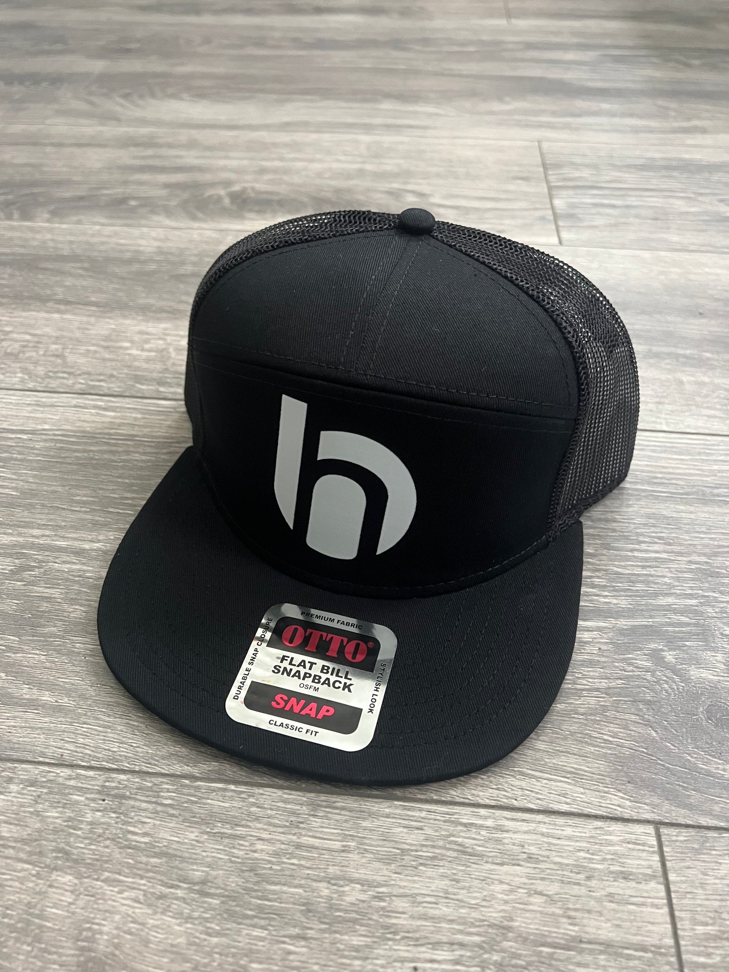 Black Logo Snapback Cap
