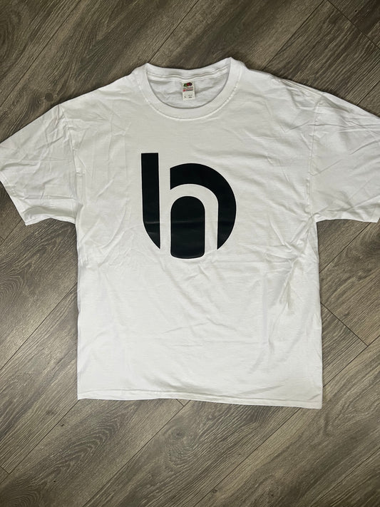 Short Sleeve White Logo Tee