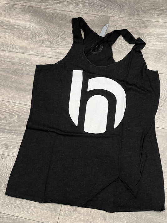 Women's Black Hustle Logo Tank
